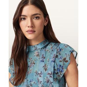 AllSaints Fleur Asymmetric Mini Dress